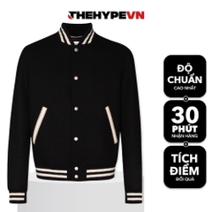 SAINT LAURENT TEDDY JACKET - Áo khoác SLP Teddy College 2020 (black) [Mirror Quality]