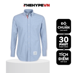 ÁO SƠ MI THOM BROWNE TB GROSGRAIN ARMBAND OXFORD SHIRT (SỌC DỌC) (BLUE)