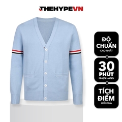 THOM BROWNE CARDIGAN - Áo khoác TB Milano Stitch Stripe Armband (Baby Blue) [Mirror quality]