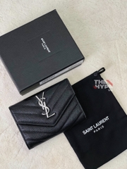 Ví Ngắn YSL Small ENVELOPE CHAIN EMBOSSED ( Black) [Mirror Quality]