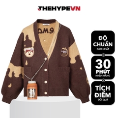 Áo Cardigan 13De Marzo x Pop Mart Brown Canned Cream (Brown) Best Quality