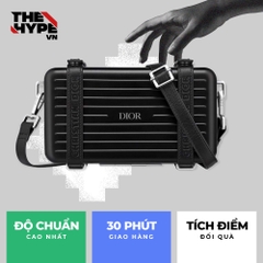 DIOR BAG - Túi Dior Rimowa Clutch Aluminum Calfskin (Black) [Mirror Quality]