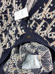 DIOR CARDIGAN - Áo Dior OBLIQUE Wool Jacquard (Navy) [Mirror Quality]