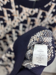 DIOR CARDIGAN - Áo Dior OBLIQUE Wool Jacquard (Navy) [Mirror Quality]