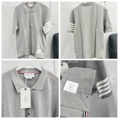 Áo Polo Thom Browne sọc tay (Grey) [Mirror Quality]