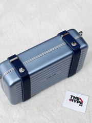 DIOR BAG - Túi Dior Rimowa Clutch Aluminum Calfskin (Navy Blue) [Mirror Quality]