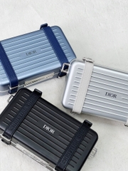 Túi Dior Rimowa Clutch Aluminum Calfskin (Gray) [Mirror Quality]