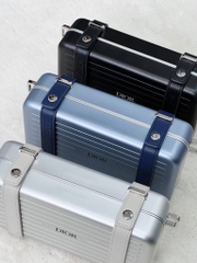 Túi Dior Rimowa Clutch Aluminum Calfskin (Gray) [Mirror Quality]