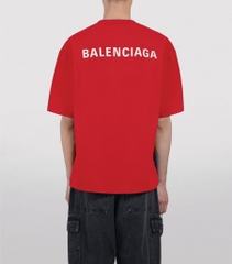 BALENCIAGA TEE - Áo Blcg Logo Back Print Cotton (Red) [Mirror Quality]