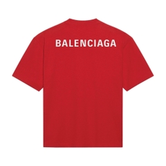BALENCIAGA TEE - Áo Blcg Logo Back Print Cotton (Red) [Mirror Quality]