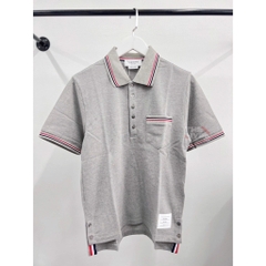 Áo Polo Thom Browne Stripe Sleeve Pocket(Grey) [Mirror Quality]