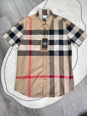 BURBERRY SHIRT - Áo Sơ mi tay ngắn BBR Check Stretch Poplin [Mirror Quality]