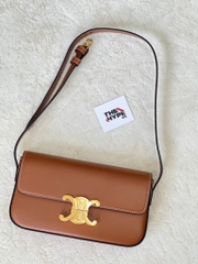 CELINE BAG - Túi Celine Classique Triomphe Shiny Calfskin (Tan) [MIRROR QUALITY]