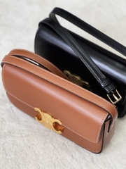 CELINE BAG - Túi Celine Classique Triomphe Shiny Calfskin (ĐEN) [Mirror Quality]
