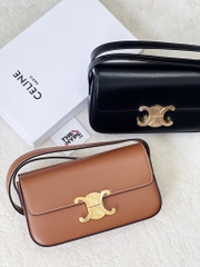 CELINE BAG - Túi Celine Classique Triomphe Shiny Calfskin (ĐEN) [Mirror Quality]