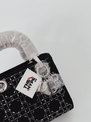 Túi Dior Strass Cannage Satin (Black) [Mirror Quality]