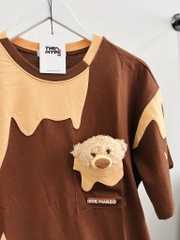 Áo Thun 13De Marzo Melting Chocolate Bear (Kem) Best Quality