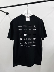 BALENCIAGA TEE - Áo BLCG MultiLogo Archives (Black) [MIRROR QUALITY]