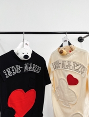 13DE MARZO TEE - Áo Thun 13De Poker Heart Whisper (Kem) Best Quality