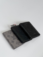 LOUIS VUITTON CARD HOLDER - Ví Đựng Card Monogram Pocket Logo Shadow Taurillon (Black) [Mirror Quality]