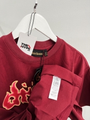 DREW TEE - Áo Thun Drew Logo Lit (Burgundy) [Mirror Quality]