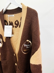 Áo Cardigan 13De Marzo x Pop Mart Brown Canned Cream (Brown) Best Quality