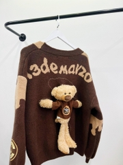 Áo Cardigan 13De Marzo x Pop Mart Brown Canned Cream (Brown) Best Quality