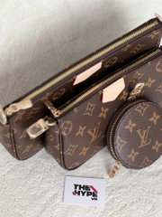 LOUIS VUITTON BAG - Túi LV Multi Pochette Accessories (Pink Strap) [Mirror Quality]