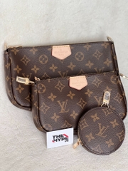 LOUIS VUITTON BAG - Túi LV Multi Pochette Accessories (Pink Strap) [Mirror Quality]