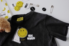 Áo Thun Croptop 13De Marzo Broken Pin Badge Bear (Black) Best Quality