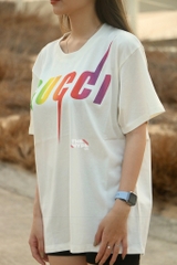 GUCCI TEE - Áo GC Blade Rainbow (White) [Mirror Quality]