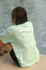 BALENCIAGA TEE - Áo BLCG Wave Embroidered Logo (Mint) [MIRROR QUALITY]