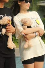13DE MARZO TEE - Áo Thun 13De Palda Bear Velcro Patch (Cream) Best Quality