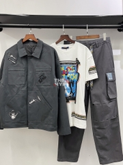 Jacket Louis Vuitton Multi-Tools Embroidery Chore (Grey) [Mirror Quality]