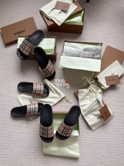 Dép Burberry Vintage Check Open-Toe Slides (Brown) [Mirror Quality]