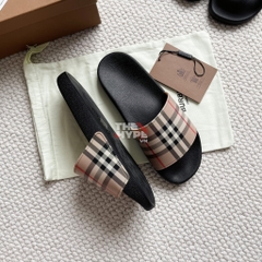 Dép Burberry Vintage Check Open-Toe Slides (Brown) [Mirror Quality]
