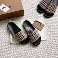 Dép Burberry Vintage Check Open-Toe Slides (Brown) [Mirror Quality]