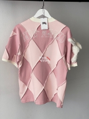 13DE MARZO TEE - Áo Thun 13DE MARZO Hemming Diamond Check (Pink) Best Quality