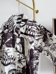 LOUIS VUITTON SHIRT - Áo Sơ Mi LV Short-Sleeved Denim Shirt (Black) [Mirror Quality]