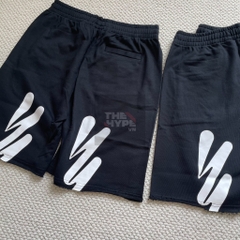 OFF-WHITE SHORTS - Quần Off-White Wave Diag (Black) [Mirror Quality]