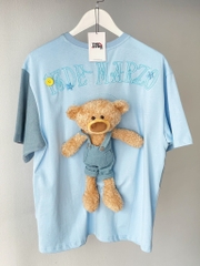 13DE MARZO TEE - Áo Thun Pop Mart Parda Bear Denim Patchwork (Blue) Best Quality