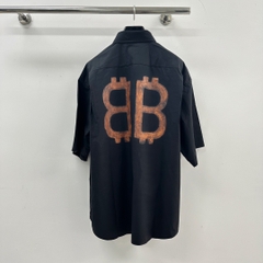 BALENCIAGA SHIRT - Áo Sơ Mi BLCG Crypto (BLACK) [MIRROR QUALITY]