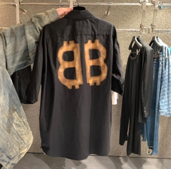 BALENCIAGA SHIRT - Áo Sơ Mi BLCG Crypto (BLACK) [MIRROR QUALITY]