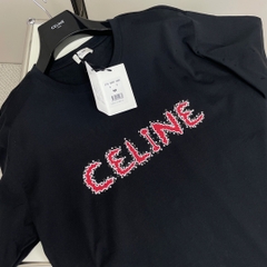 Áo thun Celine Homme Embellished Cotton-Jersey (Black) [Mirror Quality[
