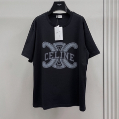 Áo Thun Celine Triomphe Logo For Man Oversize (Black) [Mirror Quality]
