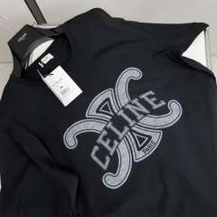 Áo Thun Celine Triomphe Logo For Man Oversize (Black) [Mirror Quality]