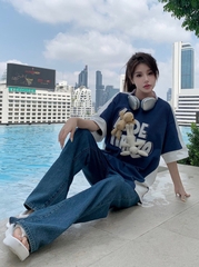 Áo Thun 13De Marzo Hook & Loop Coconut Milk (Navy) Best Quality