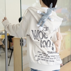 13DE MARZO HOODIE - Áo Hoodie Daffy Duck Sketch Zip (Đen) Best Quality