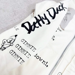 13DE MARZO HOODIE - Áo Hoodie Daffy Duck Sketch Zip (Đen) Best Quality