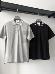 Áo Polo Burberry BBR Ryland Collar Logo (Black) [Mirror Quality]